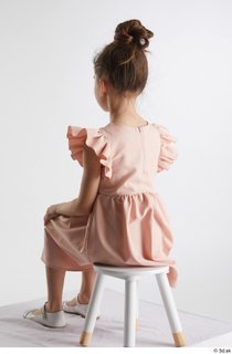  Doroteya  1 casual dressed pink dress sitting white ballerina flats whole body 0002.jpg